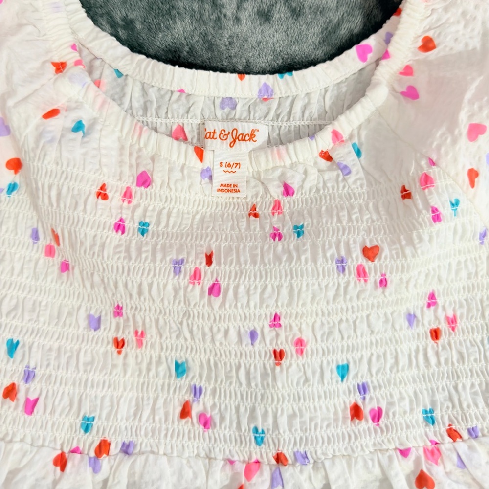 Cat & Jack Heart Print Blouse - Picture 2 of 4